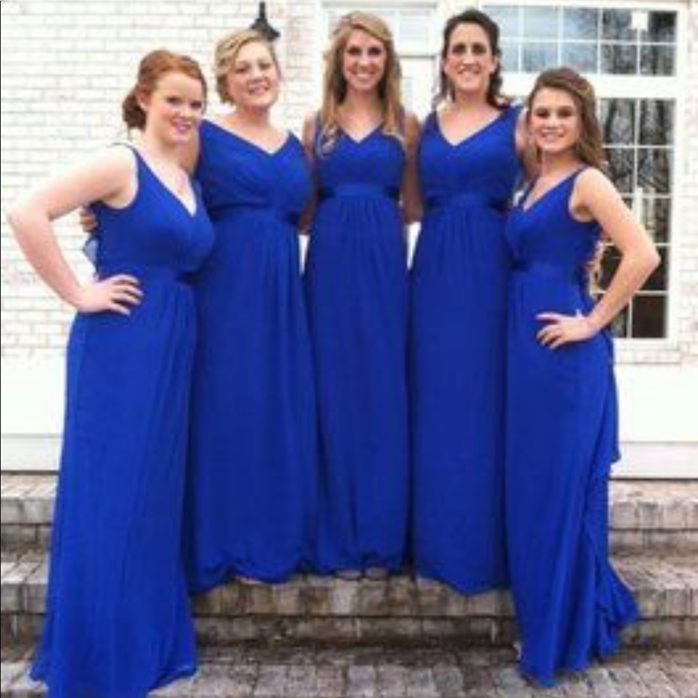 Blue evening gown